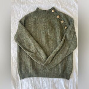 Sezane Trudy Jumper Moss Green EUC